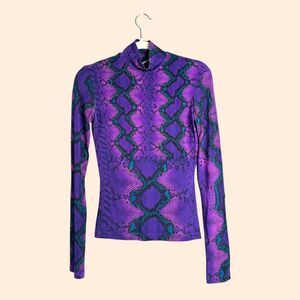 Just Cavalli Purple Snake Top